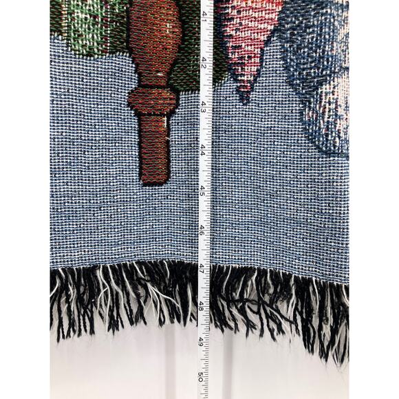 Vintage Now I Lay Me Down To Sleep Nursery Crib Baby Kid Woven Throw Blanket - Picture 6 of 6